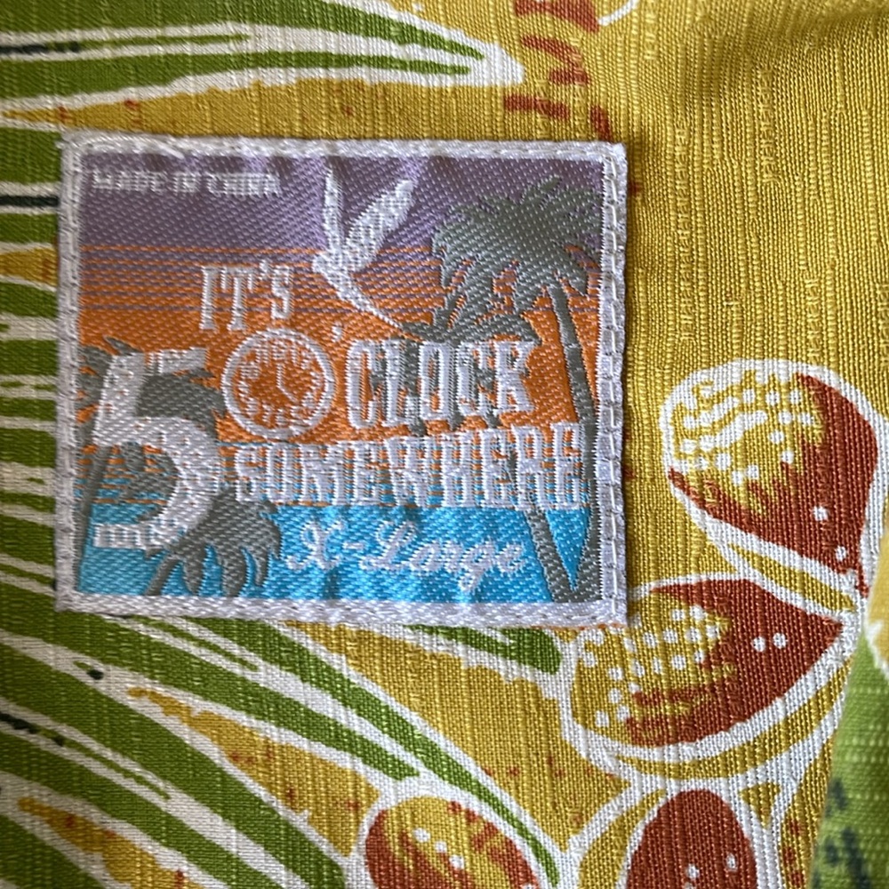 It’s 5 o’clock somewhere Mens Hawaiian short sleeve Button down size (X large) - Picture 8 of 9